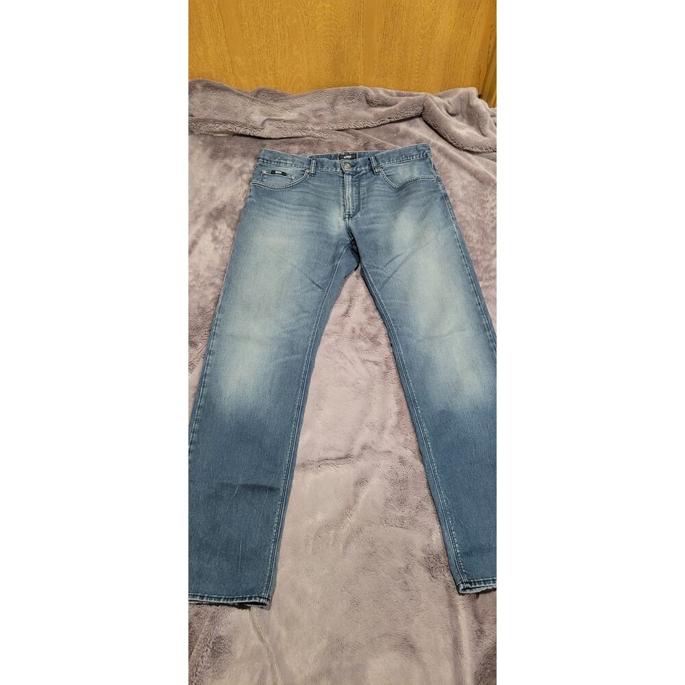 BOSS Hugo Boss Slim Straight Stretch Jeans Mens 33x30 Blue Light Wash Maine